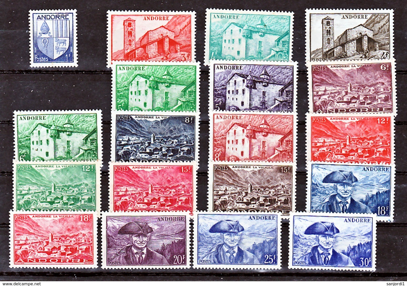 Andorre 119 137 Paysages Série Complète Neuve * * TB  MNH Sincharnela Cote 155 - Nuovi