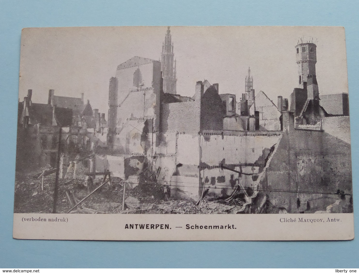 ANTWERPEN SCHOENMARKT ( Cliché Mauquoy ) War / Guerre 1914 ( Zie Foto's ) Bombardement ! - Guerre 1914-18