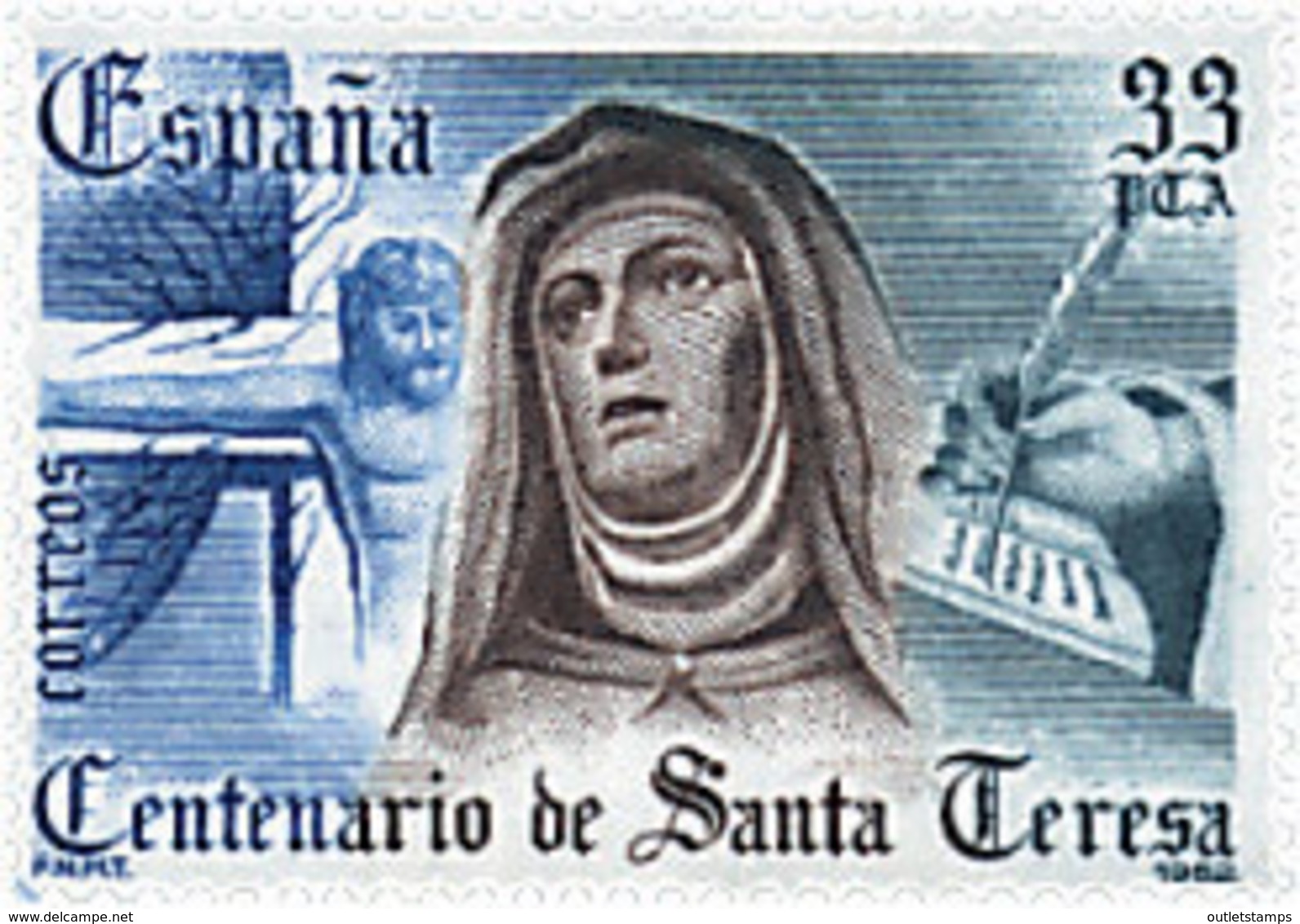 Ref. 85725 * NEW *  - SPAIN . 1982. 4th CENTENARY OF THE DEATH OF ST. THERESE OF AVILA . 4 CENTENARIO DE LA MUERTE DE SA - Nuevos