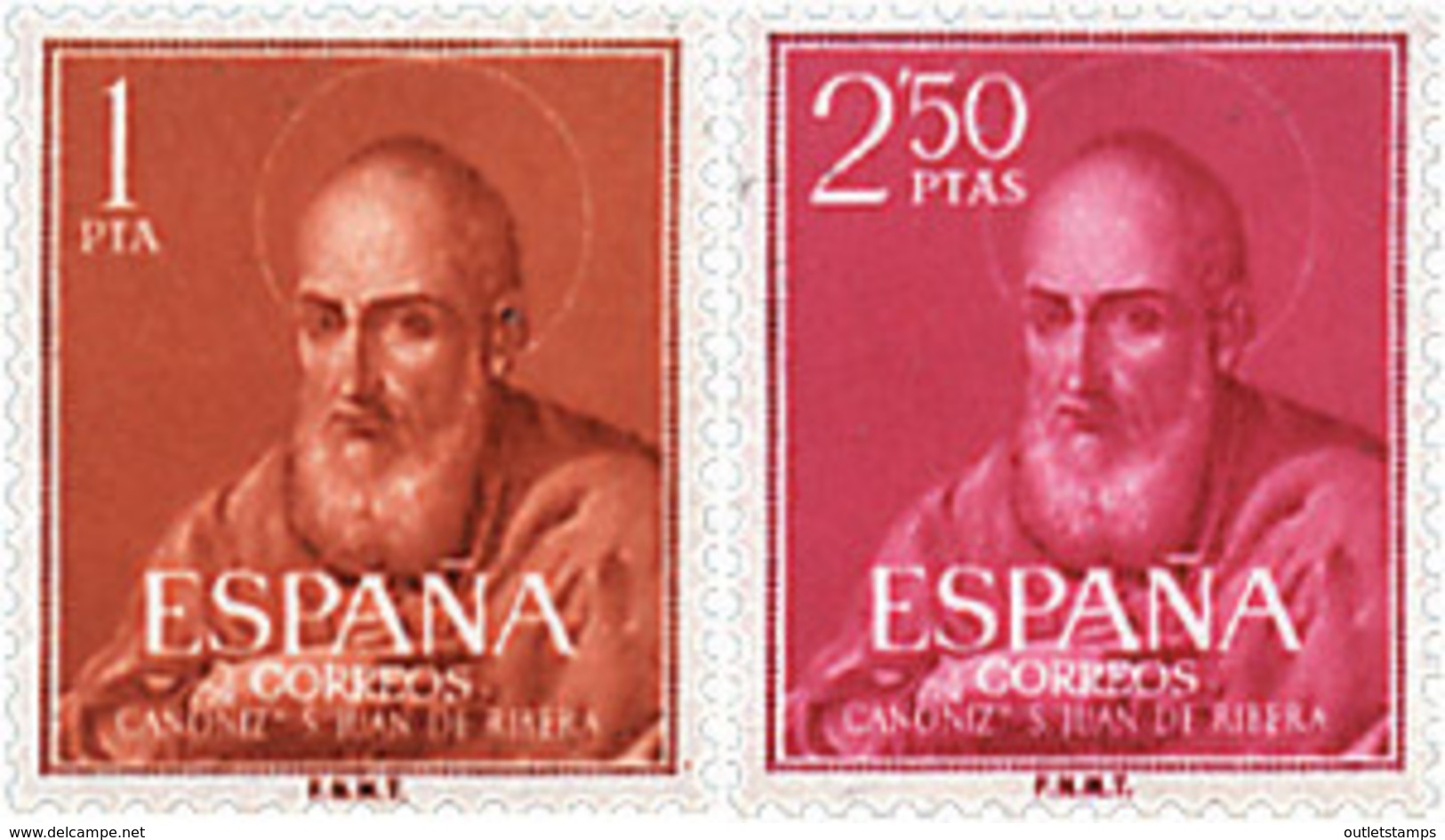 Ref. 84420 * NEW *  - SPAIN . 1960. CANONIZATION OF THE BLESSED JUAN DE RIBERA. CANONIZACION DEL BEATO JUAN DE RIBERA - Nuevos