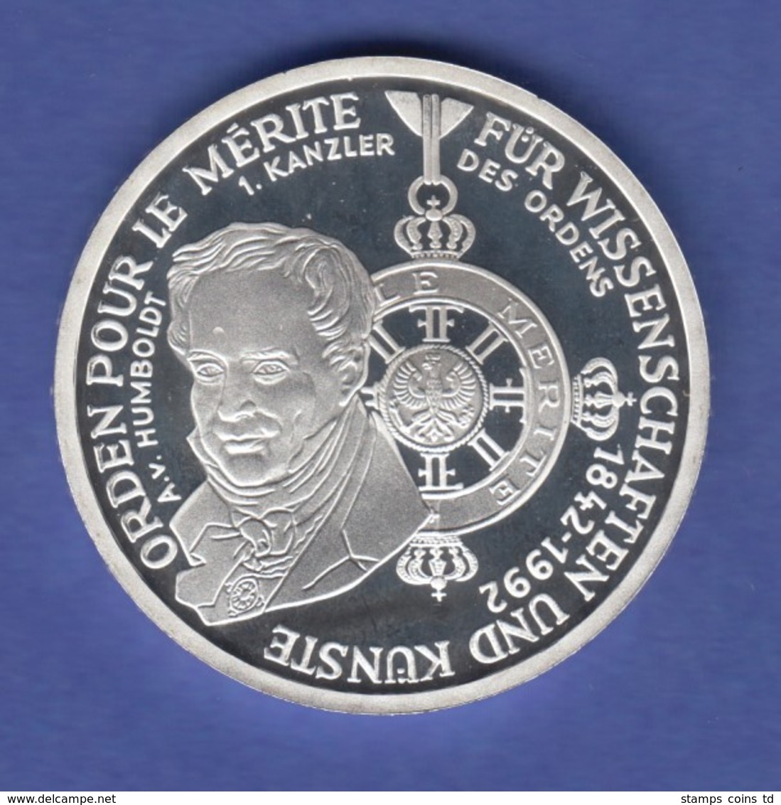 Bundesrepublik 10DM Silber-Gedenkmünze 1992 Orden "Pour Le Mérite"  PP - Autres & Non Classés