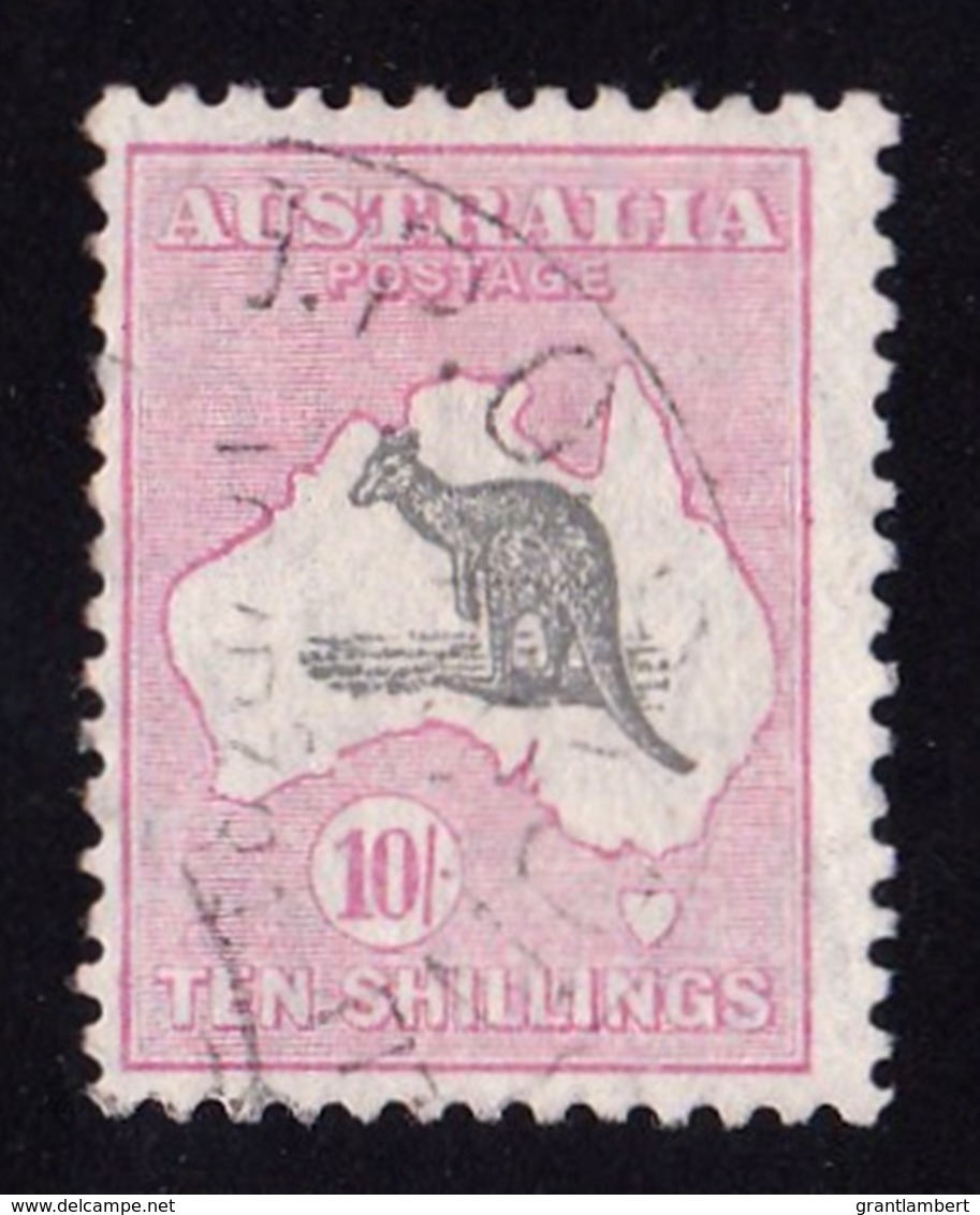 Australia 1932 Kangaroo 10/- Grey & Pink C Of A Watermark Used - - - - Used Stamps