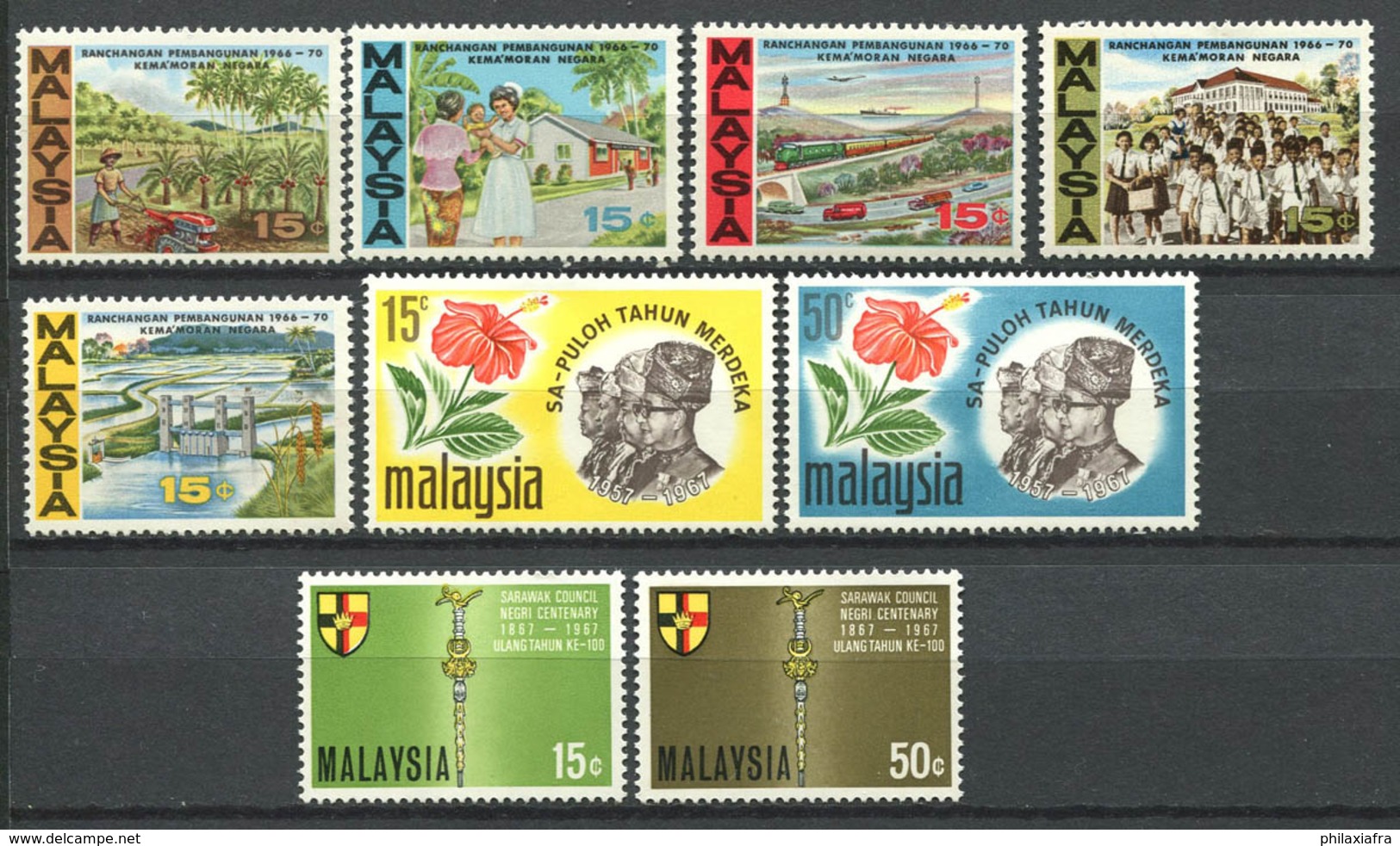 Malaisie 1966-67 Neuf ** 100% Culture, L'indépendance - Malaysia (1964-...)