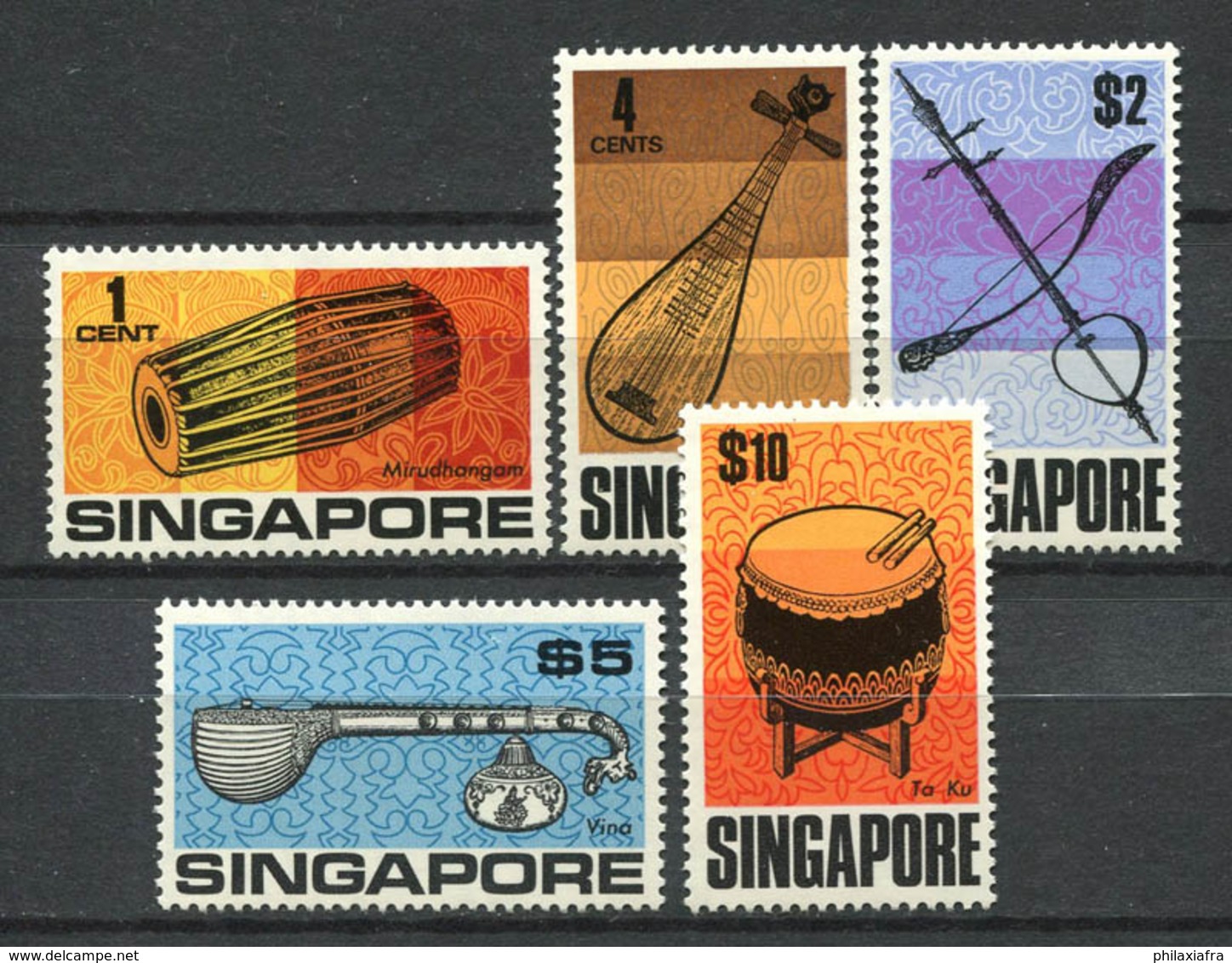 Singapour 1969 Mi. 107-111 Neuf ** 100% Instruments De Musique - Singapour (1959-...)