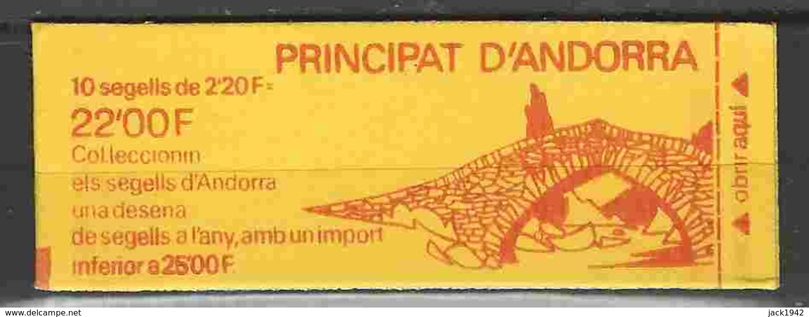 Carnet N°2 - 10 Timbres 2,20 "Blason D'Andorre" - Postzegelboekjes