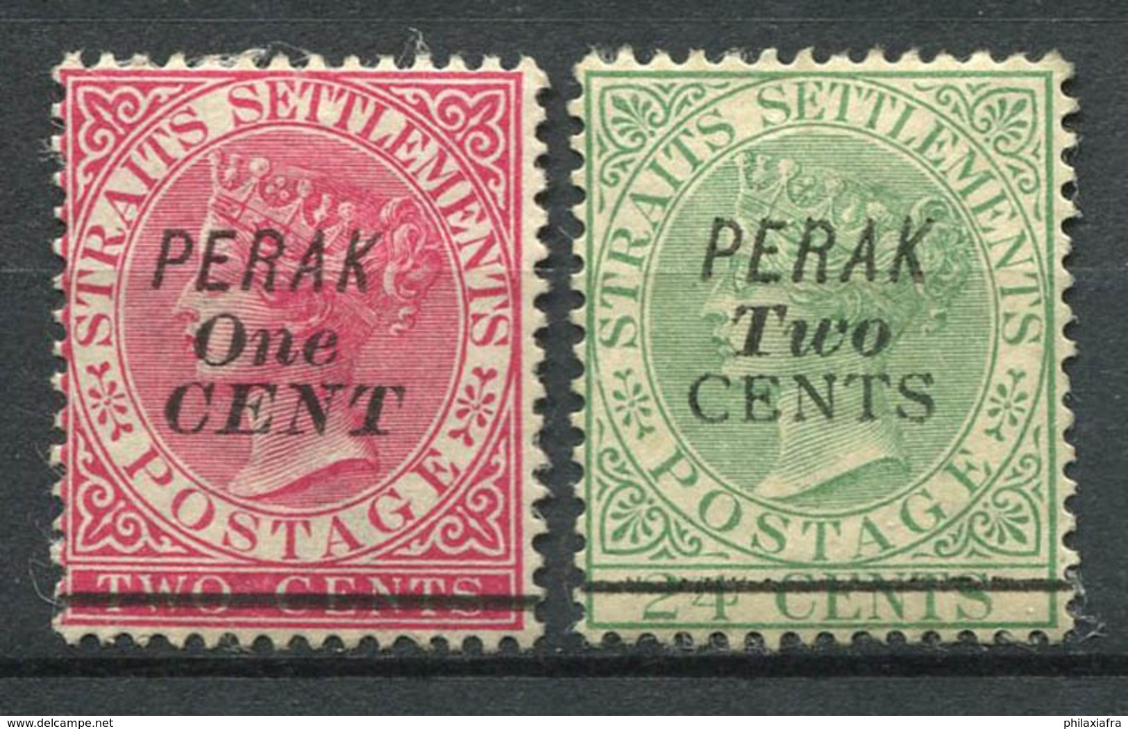 Perak 1891 Sans Gomme 100% Surimprimé - Perak