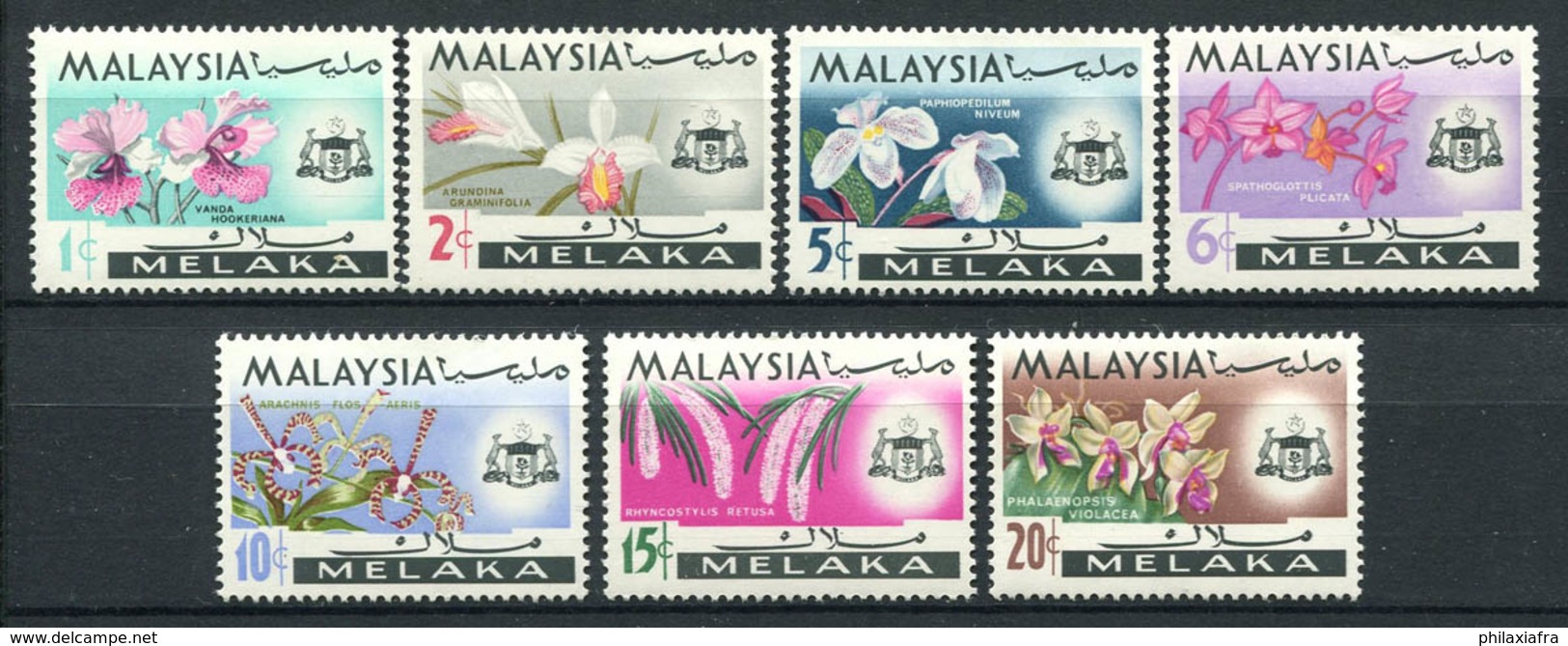 Malacca 1965 Mi. 66-72 Neuf ** 100% Orchidées, Fleurs - Malacca