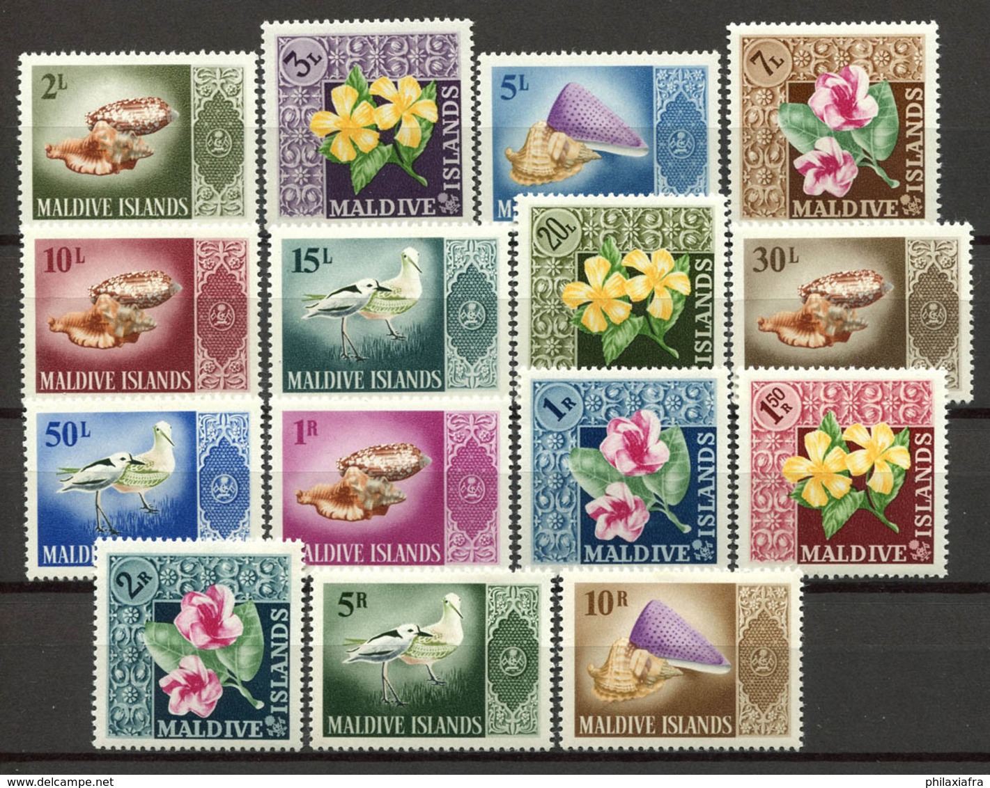 Maldives 1966 Mi. 172-186 Neuf ** 100% Flore Et Faune - Malediven (1965-...)