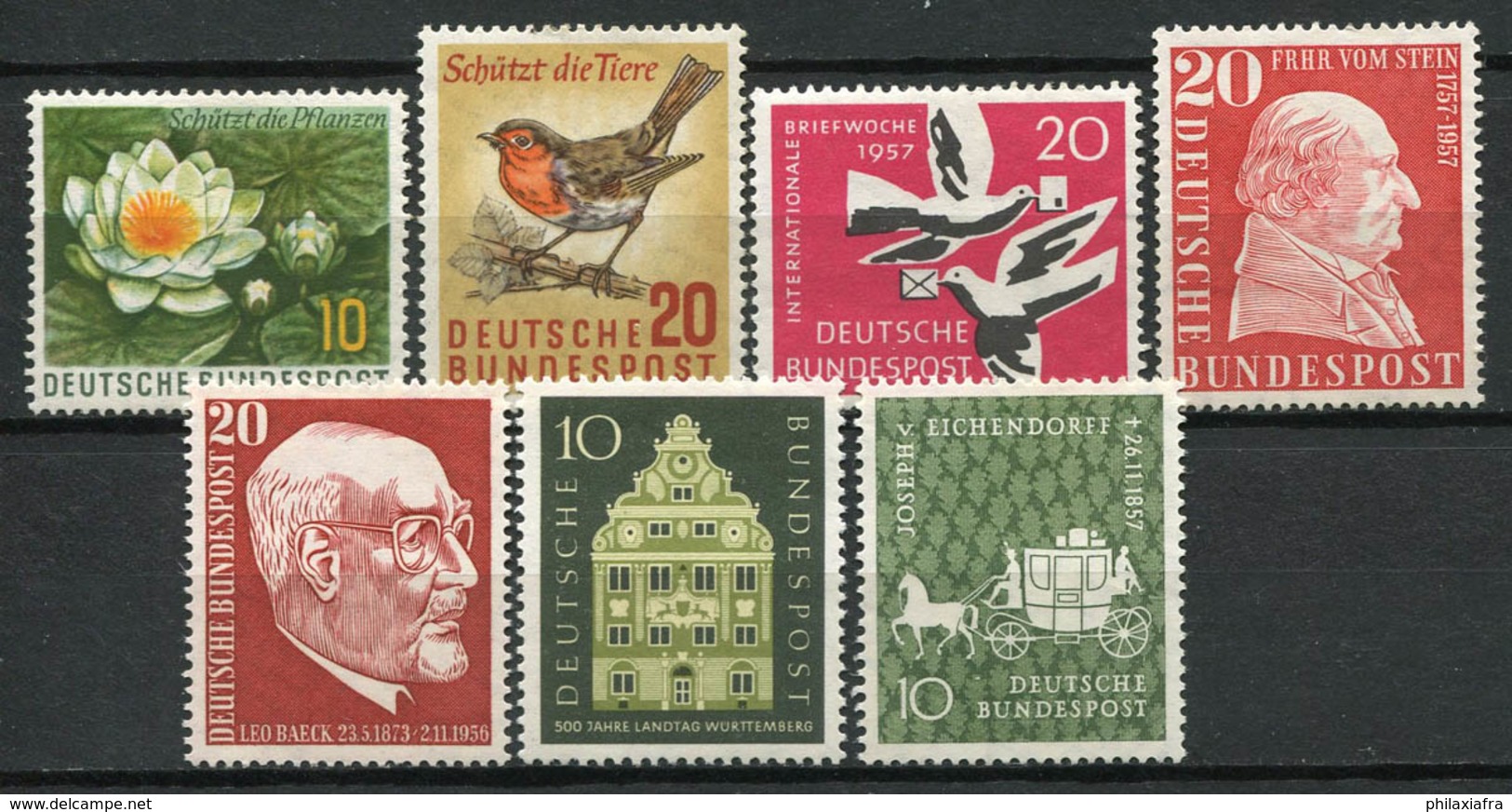 Allemagne Bund 1957 Mi. 274-280 Neuf ** 100% Caractère, Personnalité - Neufs