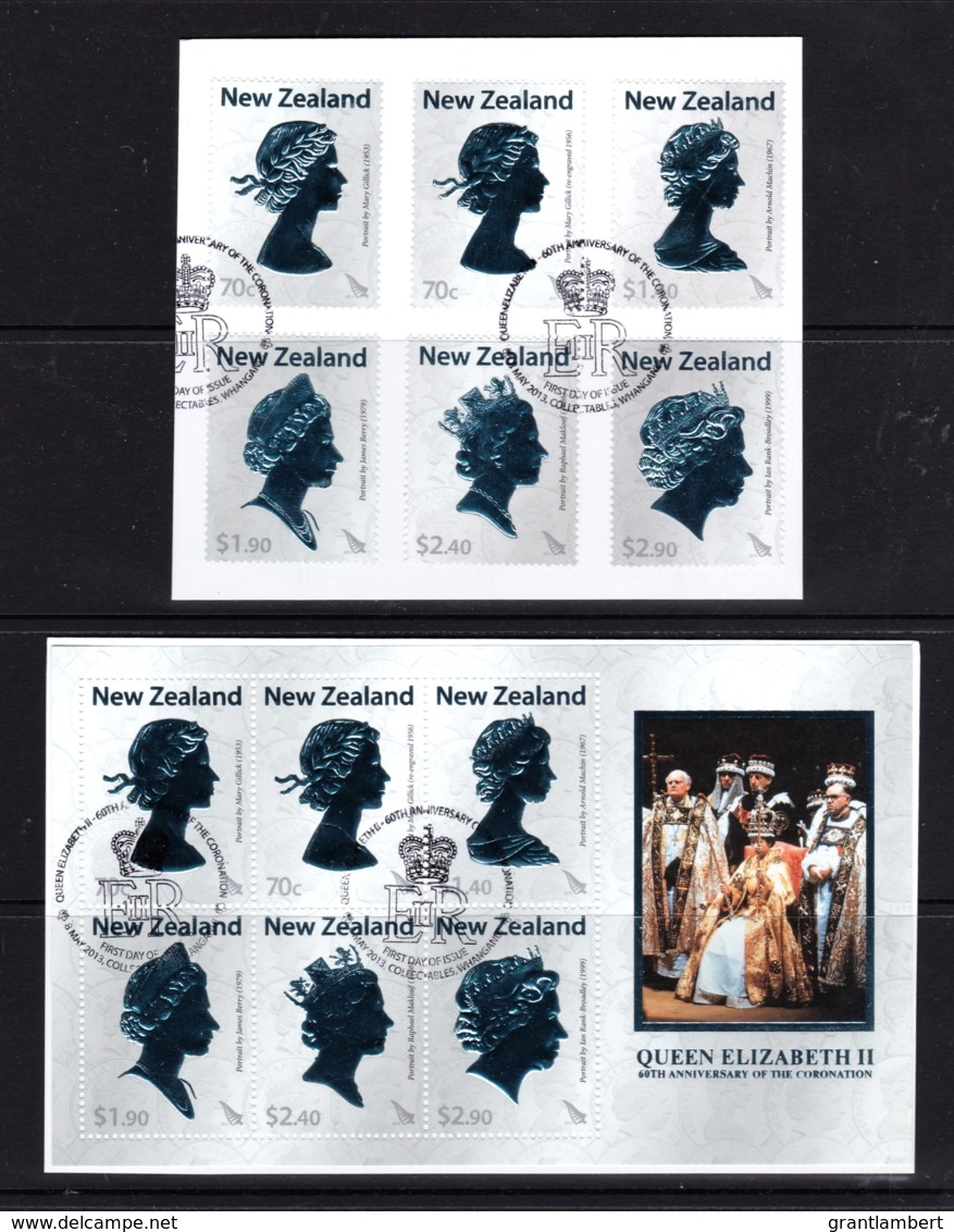 New Zealand 2013 Queen Elizabeth - Coronation 60th Anniversary Set Of 6 + Minisheet Used - Used Stamps