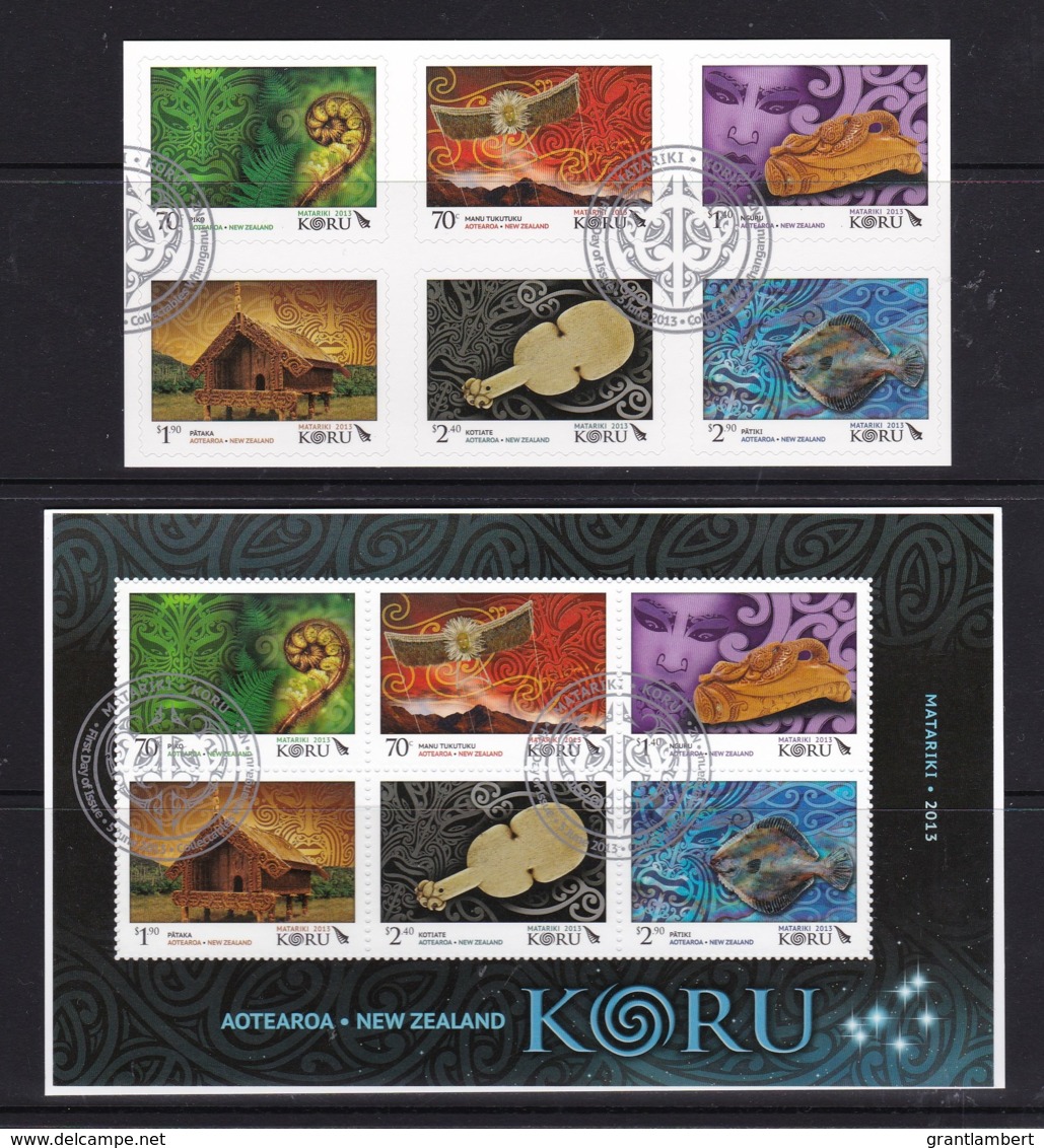 New Zealand 2013 KORU - Matariki Self-adhesives + Minisheet Used - Used Stamps