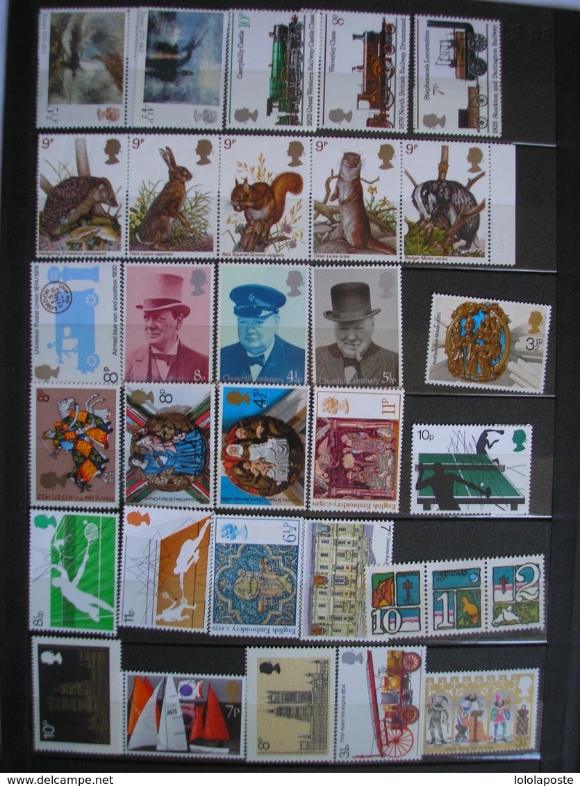 U.K. - Petit Lot De Modernes - 124 TP Neufs **(MNH) + 1 Bloc - 4 Photos - Petit Prix - Collections