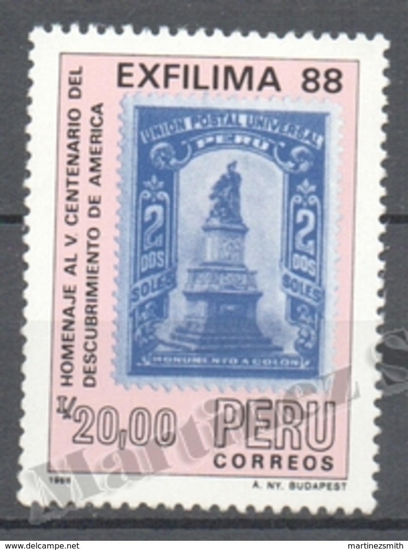 Peru / Perou 1988 Yvert 884, 100th Ann. Birth Of Paintor Jose Sabogal - MNH - Peru