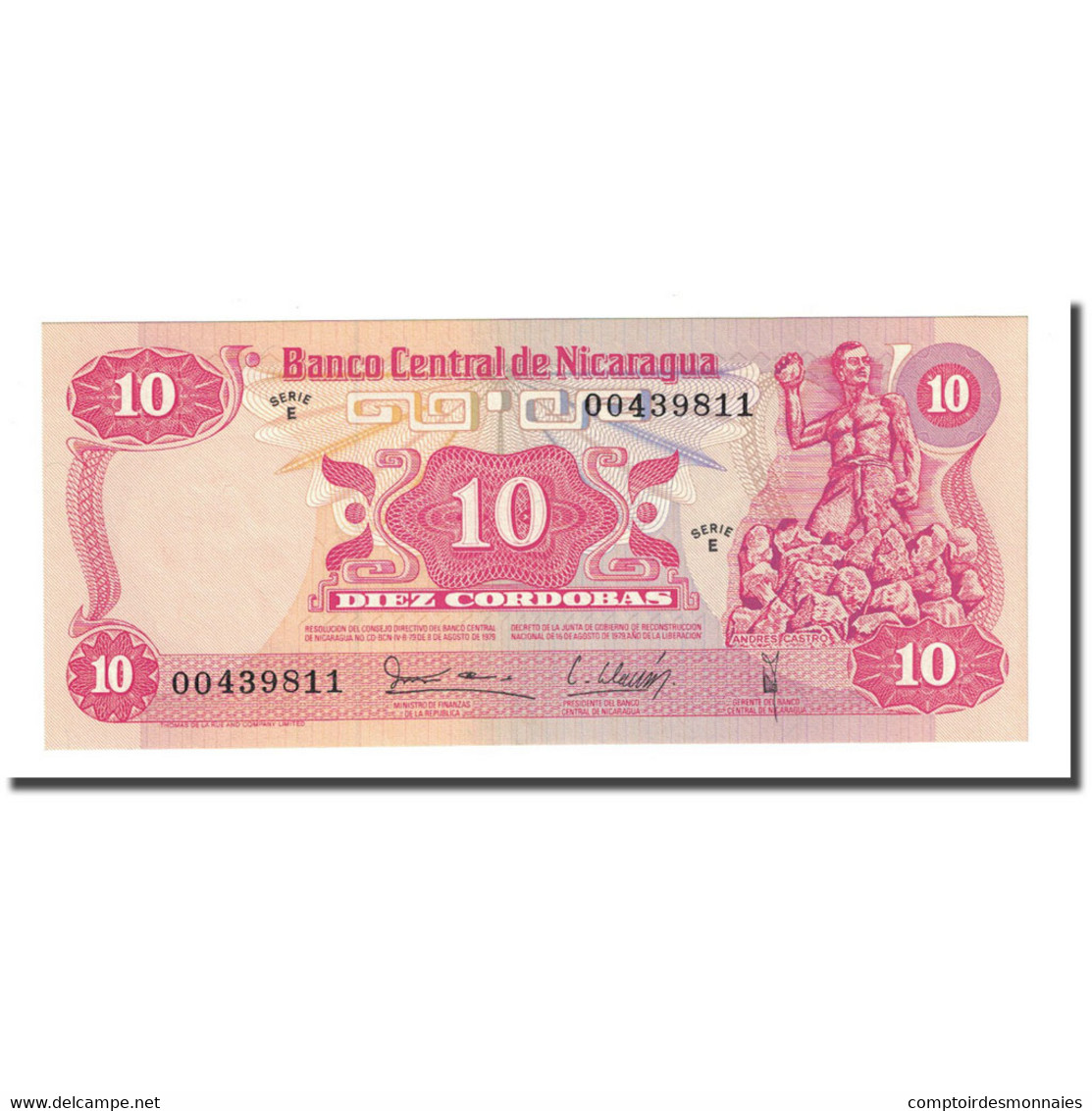 Billet, Nicaragua, 10 Cordobas, D.1979, KM:134, NEUF - Nicaragua