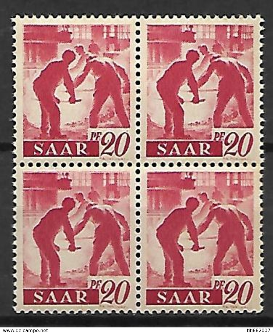 SARRE   -   1947 . Y&T N° 204 **  En Bloc De 4. - Lots & Serien