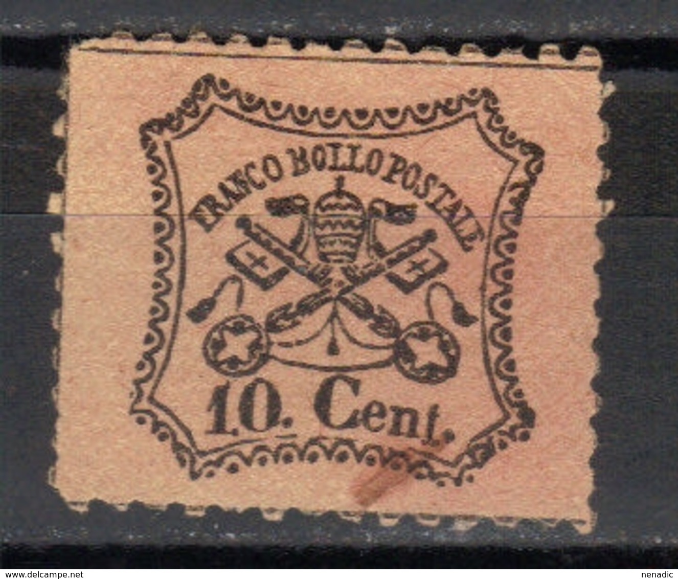 Papal States,Definitive 10 C 1868.,MNH - Etats Pontificaux