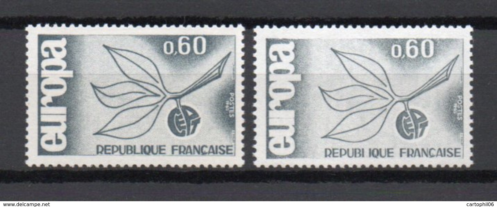 - FRANCE - Variété N° 1456 - 60 C. EUROPA 1965 - CADRES INFERIEUR ET SUPERIEUR ABSENTS - - Unused Stamps