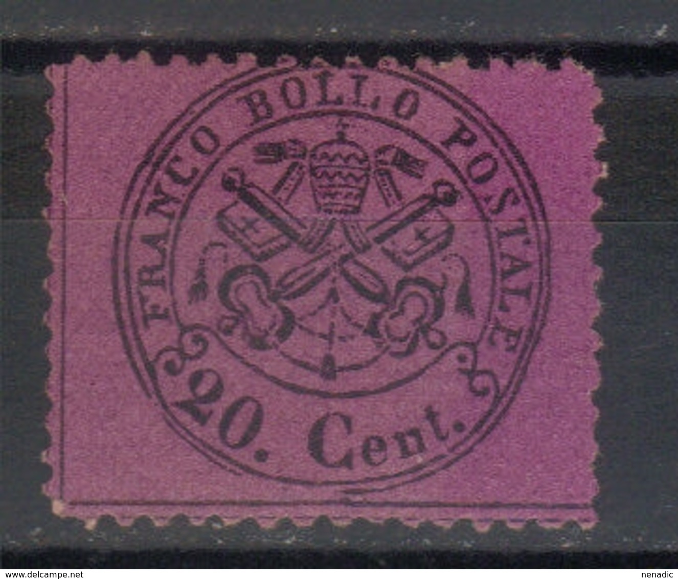 Papal States,Definitive 20 C 1868.,MNG - Kerkelijke Staten