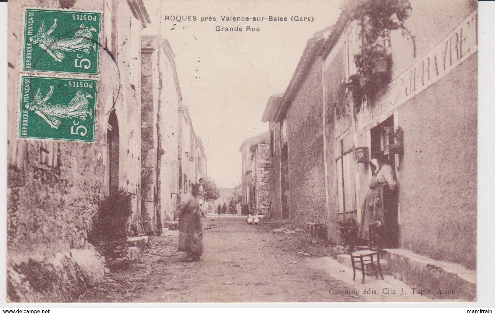 ROQUES . . GRANDE RUE . COMMERCE . 1909 . RARE - Other & Unclassified