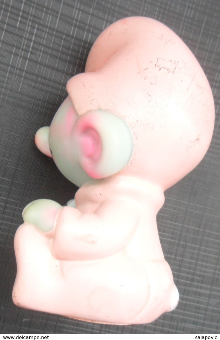 Smurfs Baby, Vintage Rubber Toy Doll, 1984 PEYO DANARA INTERNATIONAL LTD TAIWAN - Smurfs