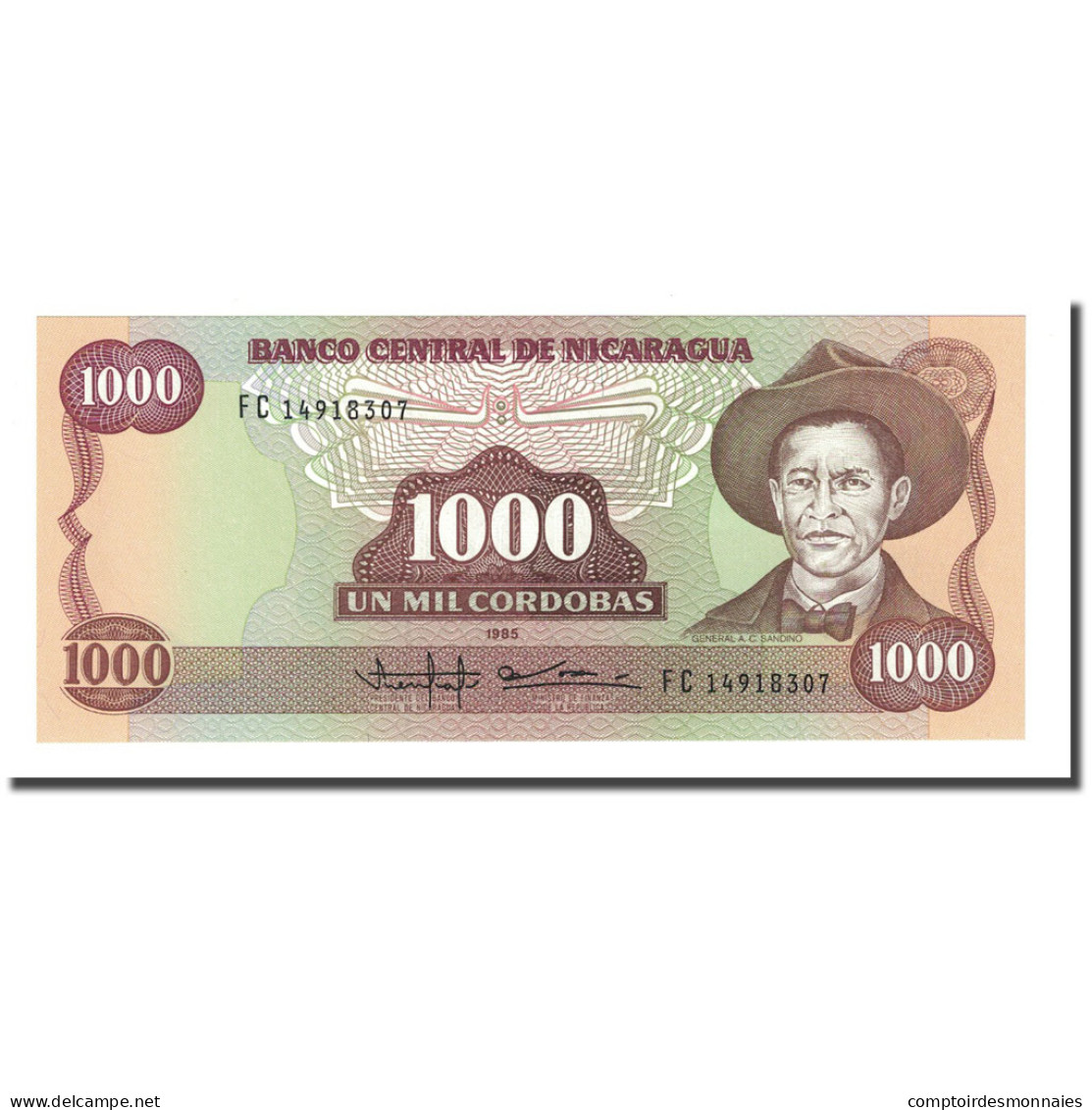 Billet, Nicaragua, 1000 Cordobas, 1985, KM:156b, NEUF - Nicaragua