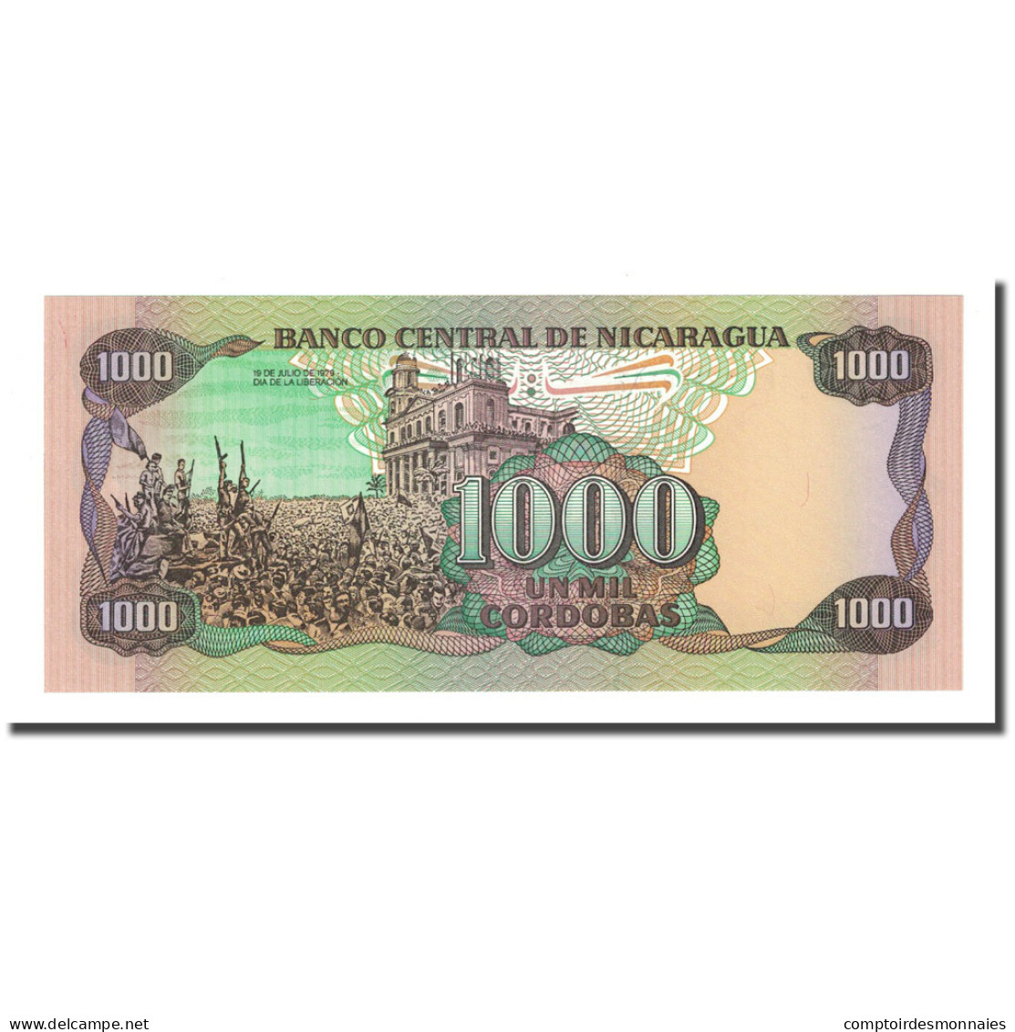 Billet, Nicaragua, 1000 Cordobas, 1985, KM:156b, NEUF - Nicaragua