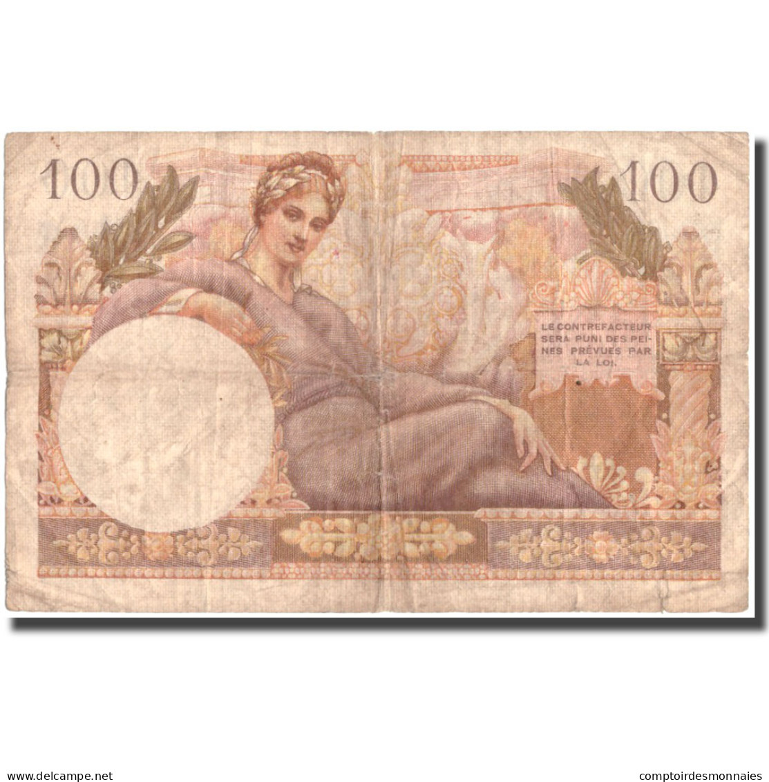 France, 100 Francs, TB, Fayette:VF34.1, KM:M11a - 1955-1963 Staatskas