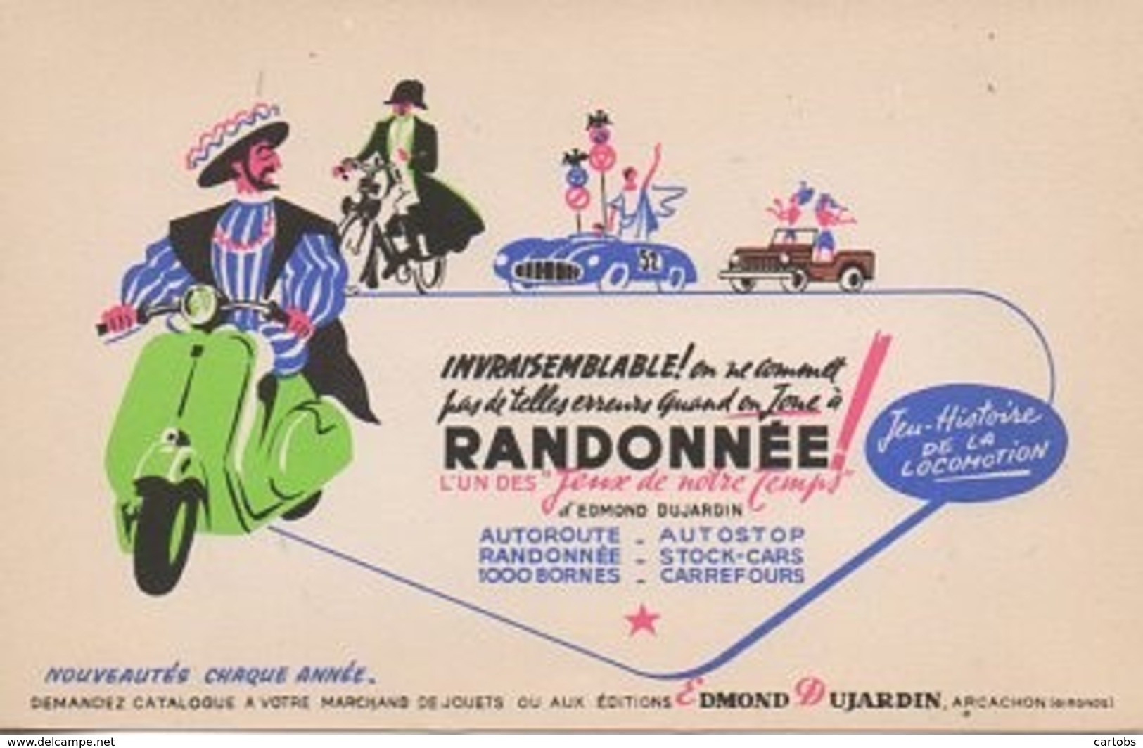 RANDONNEE Jeu Histoire De La Locomotion - Automóviles