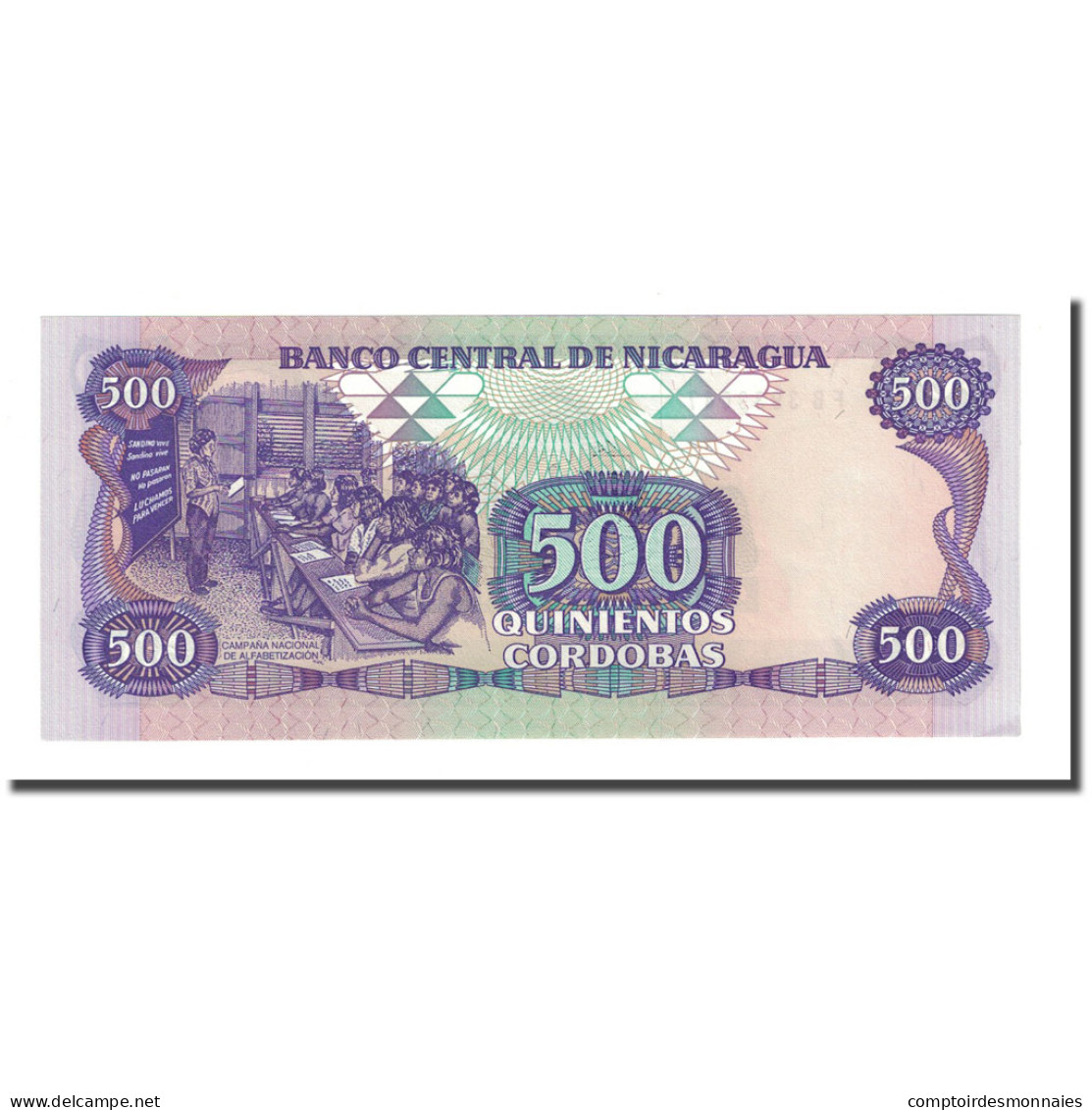 Billet, Nicaragua, 500 Cordobas, 1985, KM:144, NEUF - Nicaragua