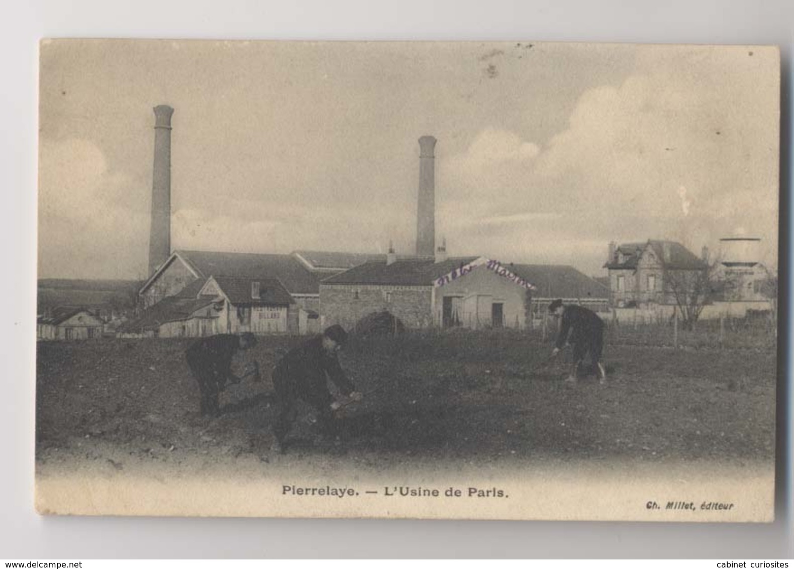 PIERRELAYE (95 - Val D'Oise) - 1908 - L'Usine De Paris - Jardin Et Jardiniers - Animée - Pierrelaye