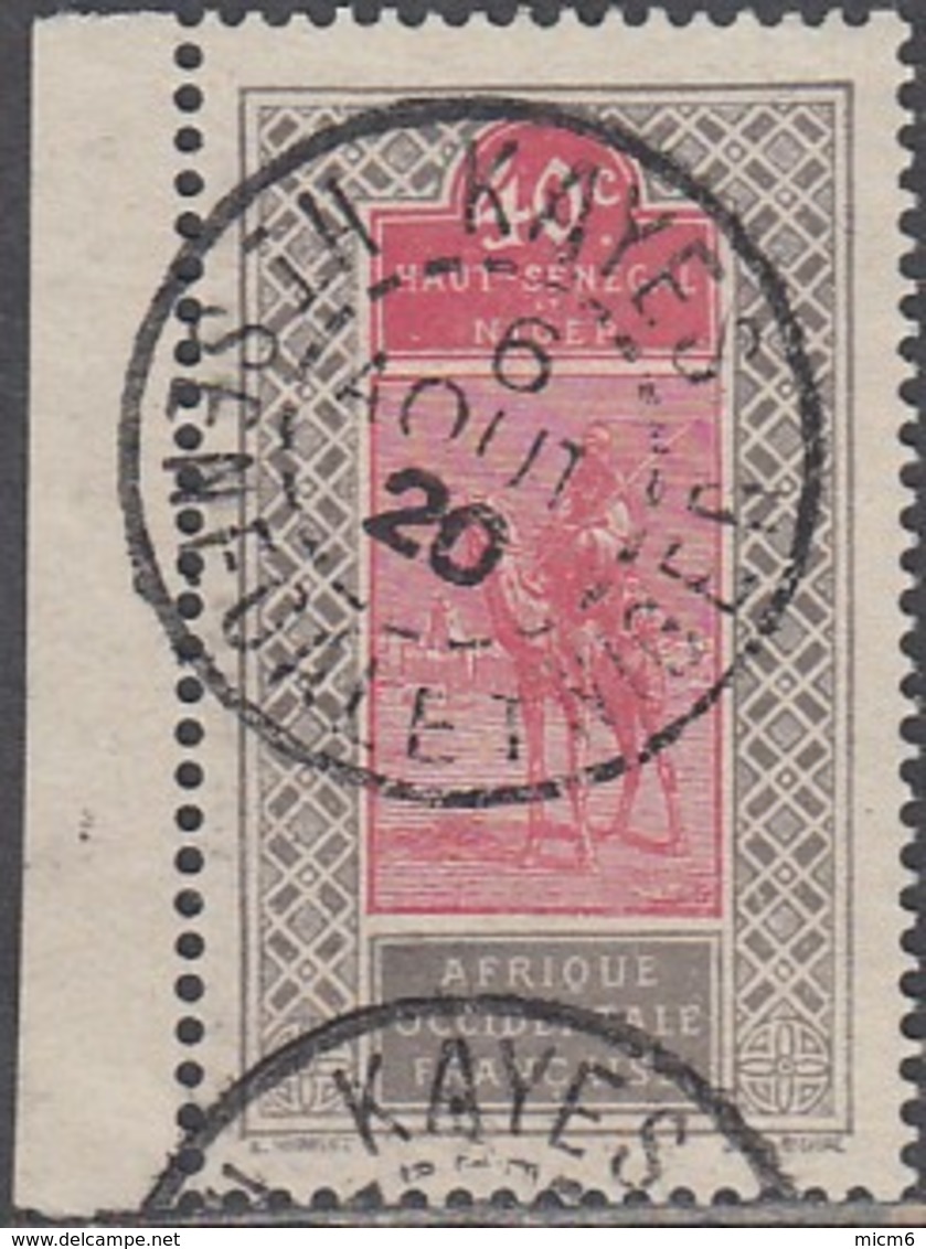 Haut-Sénégal Et Niger - Kayes Sur N° 28 (YT) N° 27 (AM). Oblitération De 1920. - Oblitérés