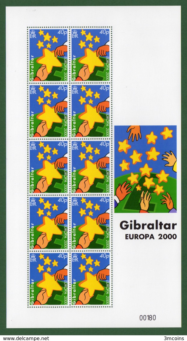 Μ3-36214 Gibraltar 2000. 10 Complete Series Europa-stamps [4x10=40 Stamps]. - Gibraltar