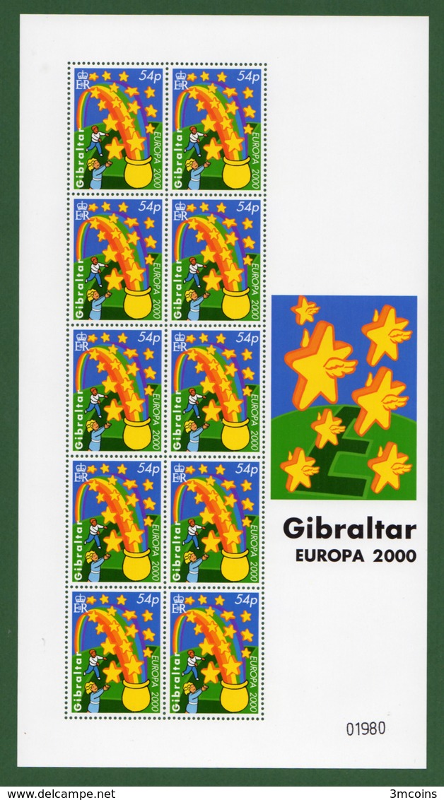 Μ3-36214 Gibraltar 2000. 10 Complete Series Europa-stamps [4x10=40 Stamps]. - Gibraltar