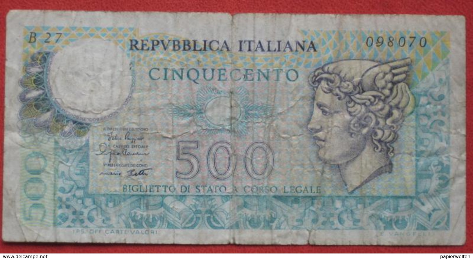 500 Lire 1974 (WPM 94) Ausgabe 1979 - 500 Lire