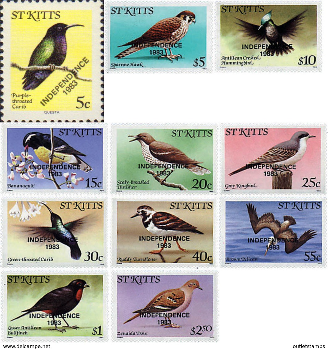 Ref. 36977 * NEW *  - ST. KITTS . 1983. BIRDS. AVES - St.Kitts And Nevis ( 1983-...)