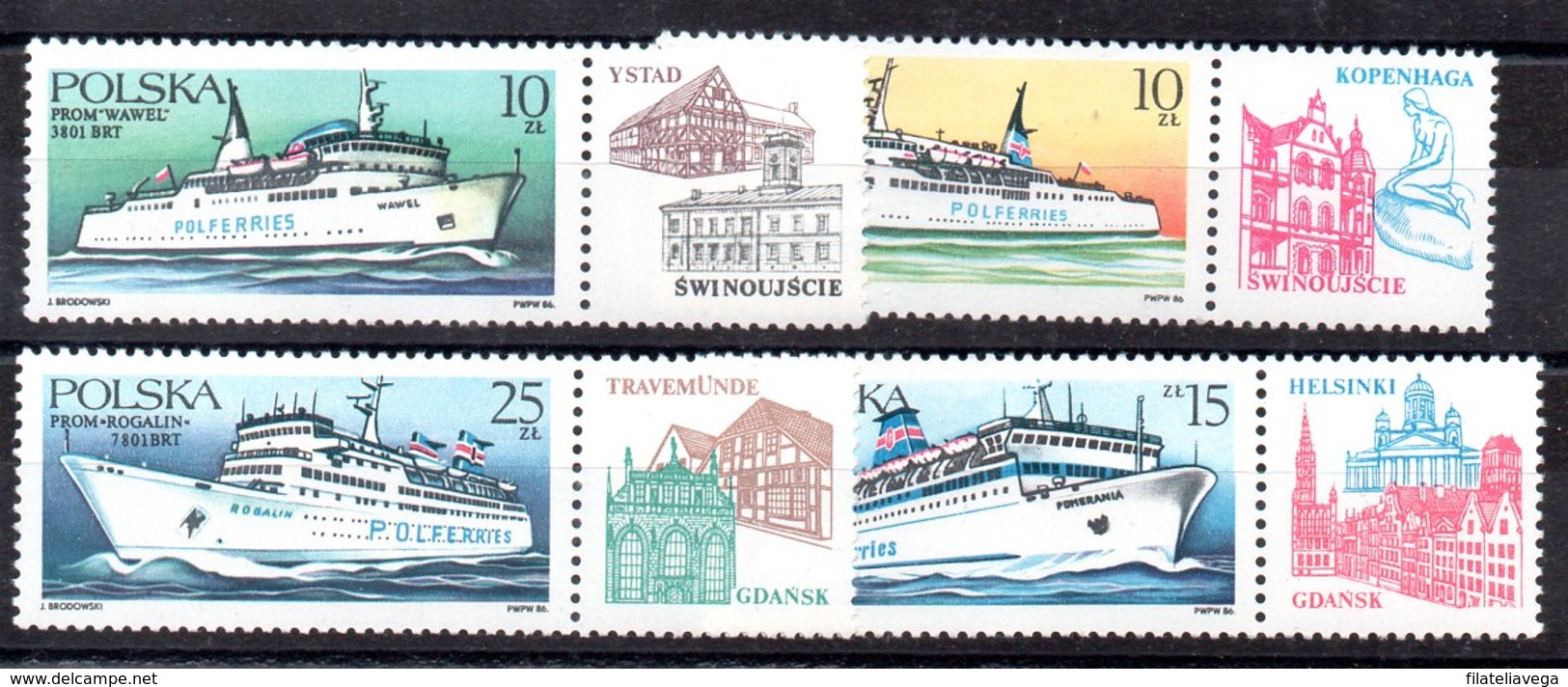 Serie De Polonia N ºYvert 2839/42 (**) BARCOS (SHIPS) - Unused Stamps