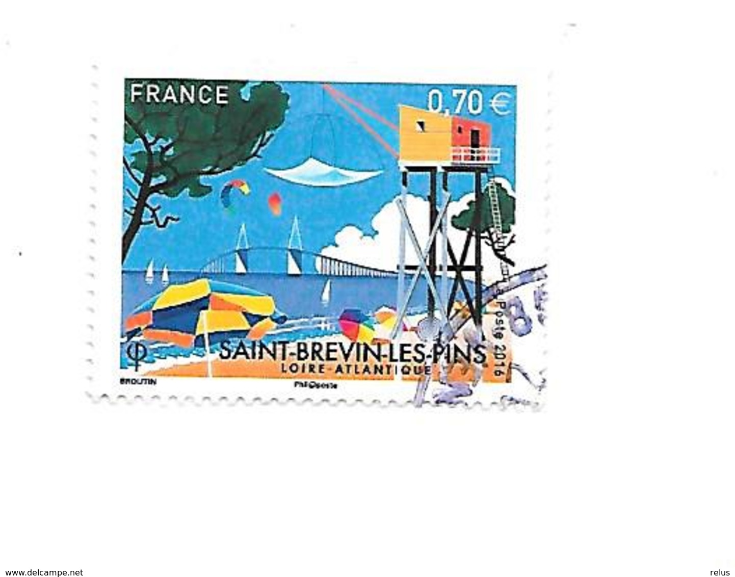 Série Touristique Saint-Brévin-Les-Pins 5047 Oblitéré 2016 - Oblitérés