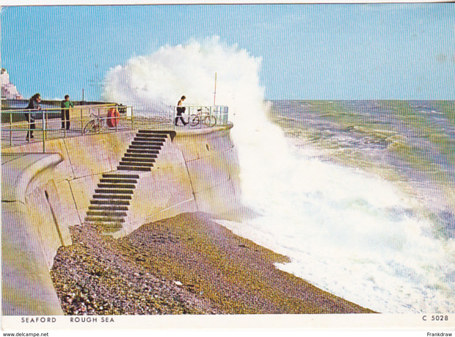 Postcard - Seaford - Rough Sea - Posted In 1990's Full Date Obscured, Stamp Removed - VG - Non Classés