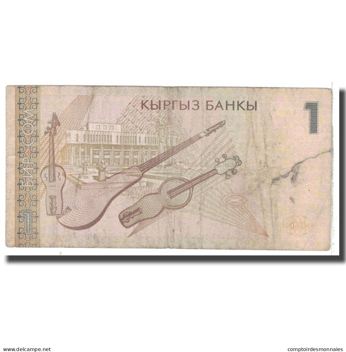 Billet, KYRGYZSTAN, 1 Som, 1999, KM:15, B - Kirghizistan