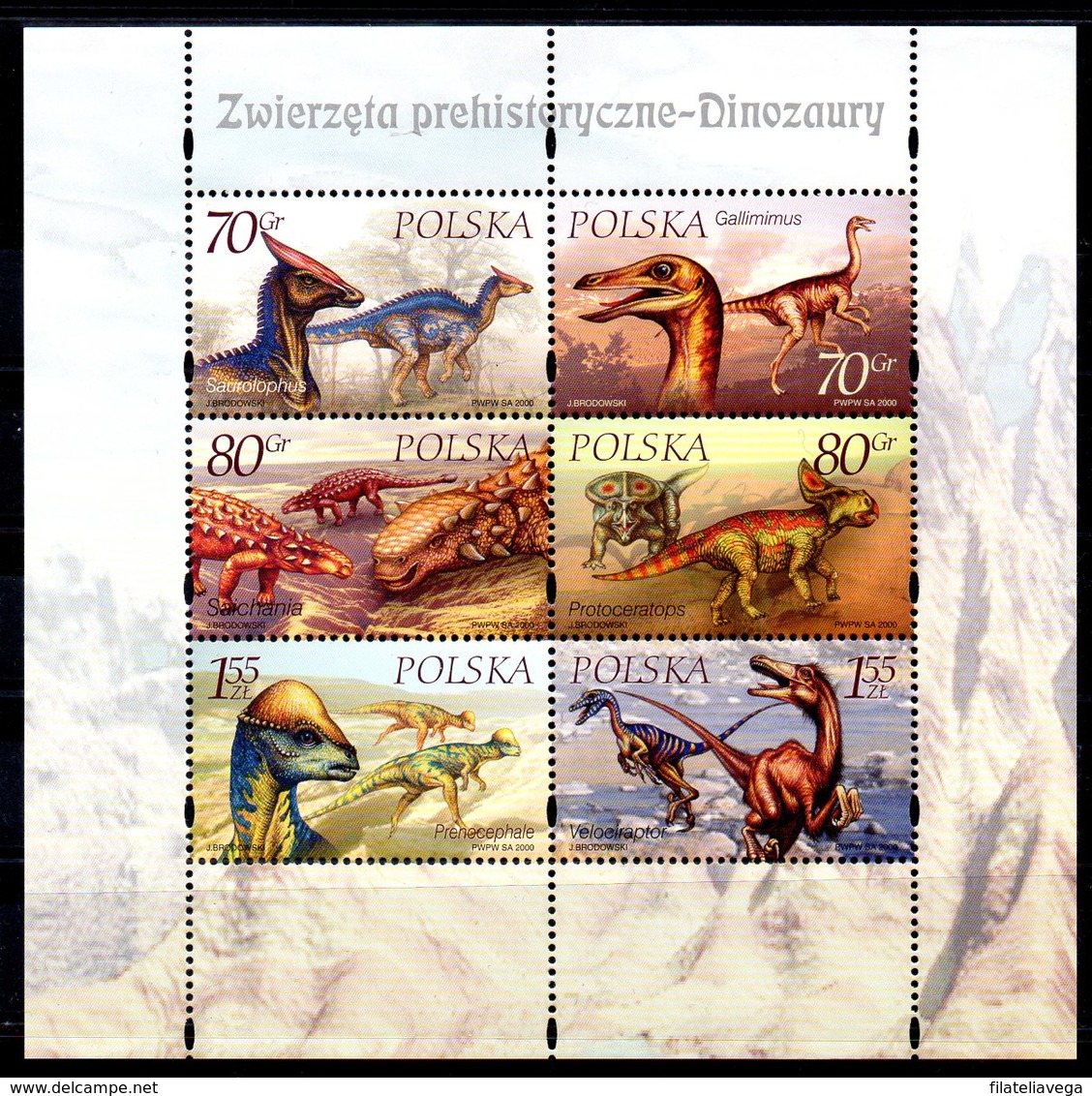 Serie De Polonia N ºYvert 3586/91 (**) DINOSAURIOS (DINOSAURS) - Unused Stamps