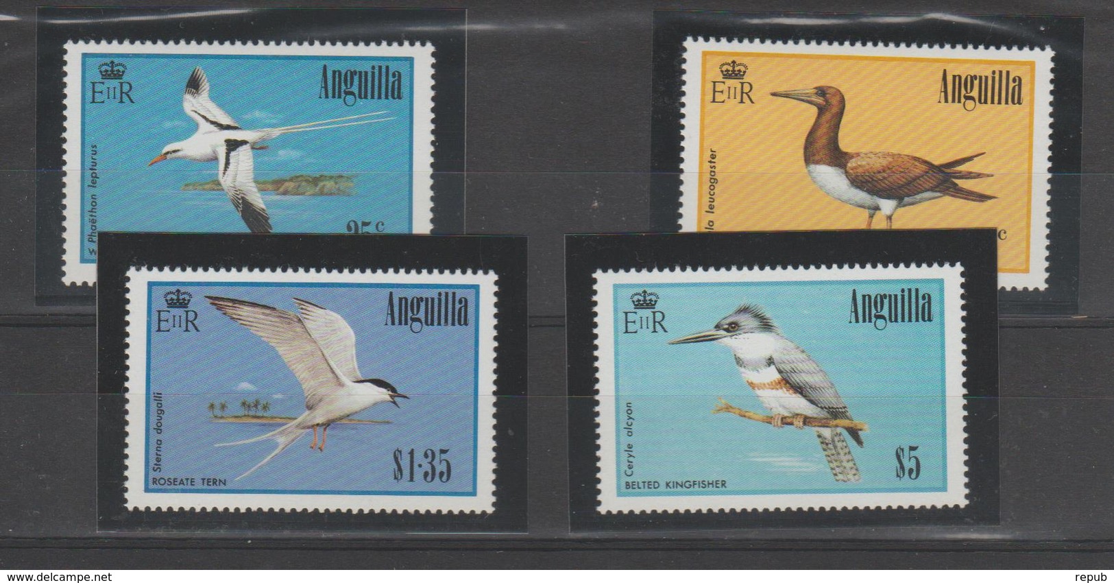 Anguilla 1985 Oiseaux 586-89 4 Val ** MMH - Anguilla (1968-...)