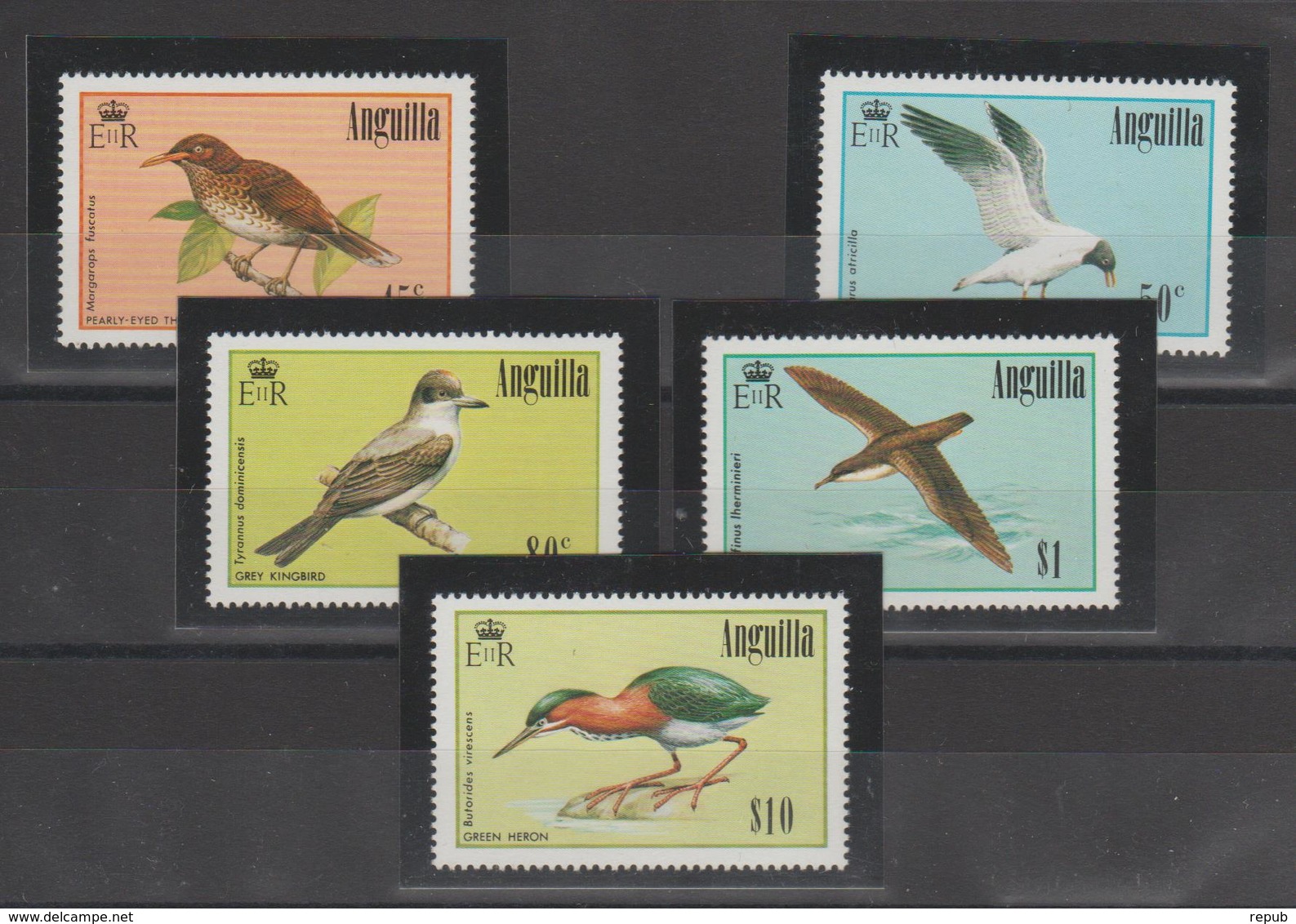 Anguilla 1985 Oiseaux 593-97 5 Val ** MMH - Anguilla (1968-...)