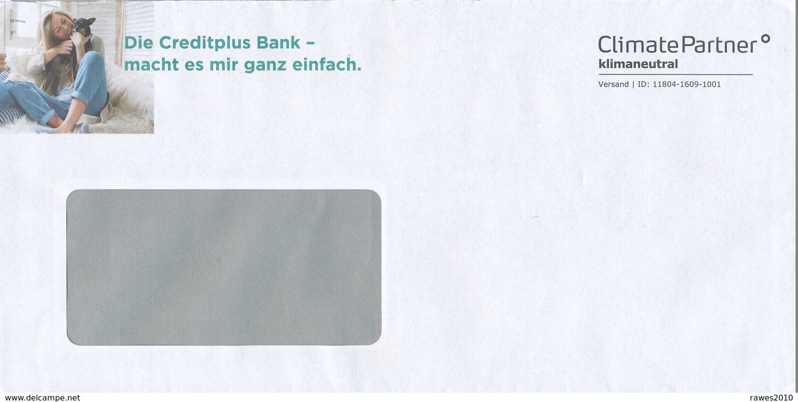 BRD ClimatePartner Klimaneutral Versand ID Creditplus Bank Frau Hund - Umweltschutz Und Klima