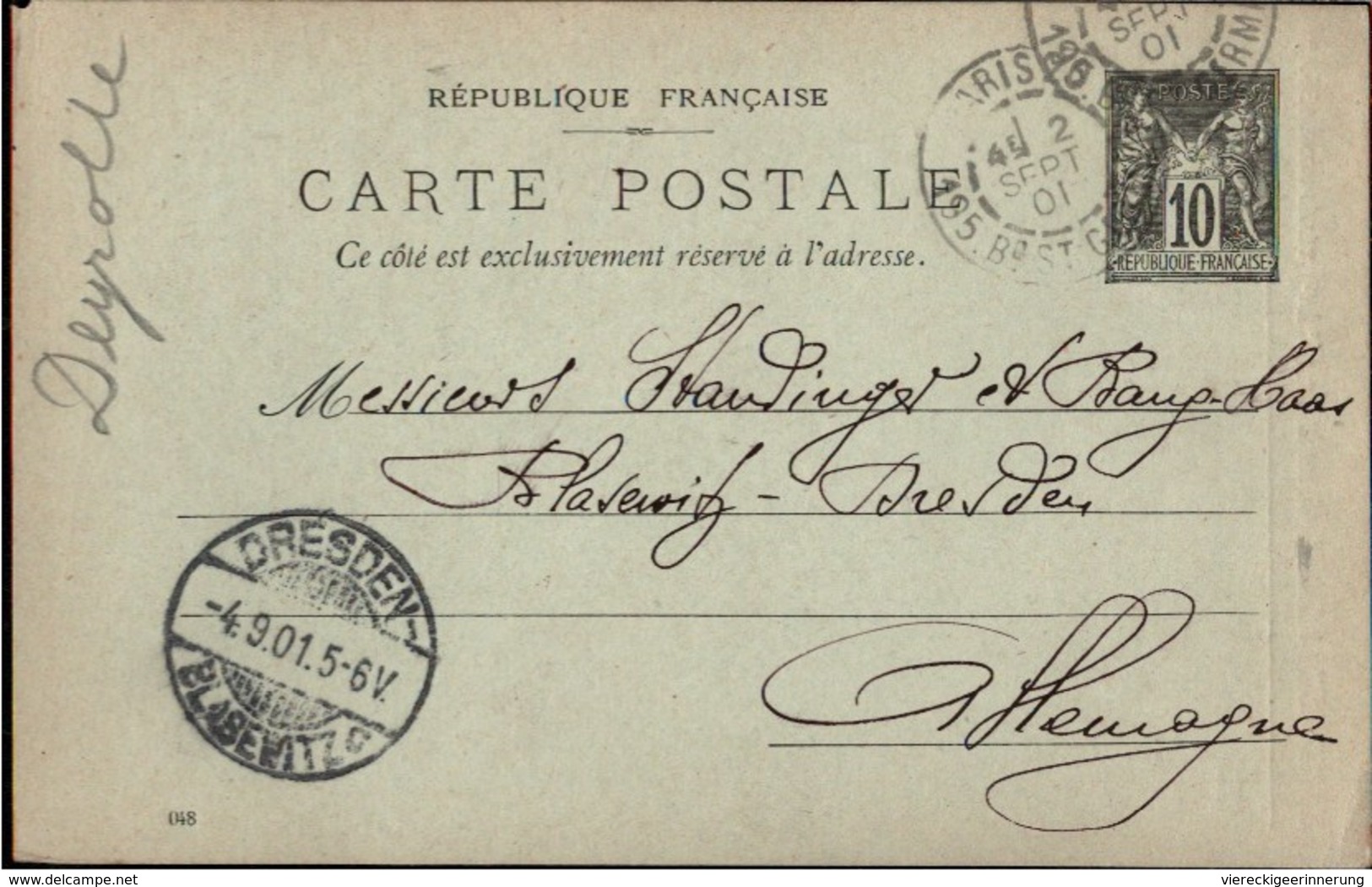 ! 2 Original Autographen 1894,1901, Emile Deyrolle Entomologiste, LAS, L.A.S., Paris, Frankreich, France - Other & Unclassified