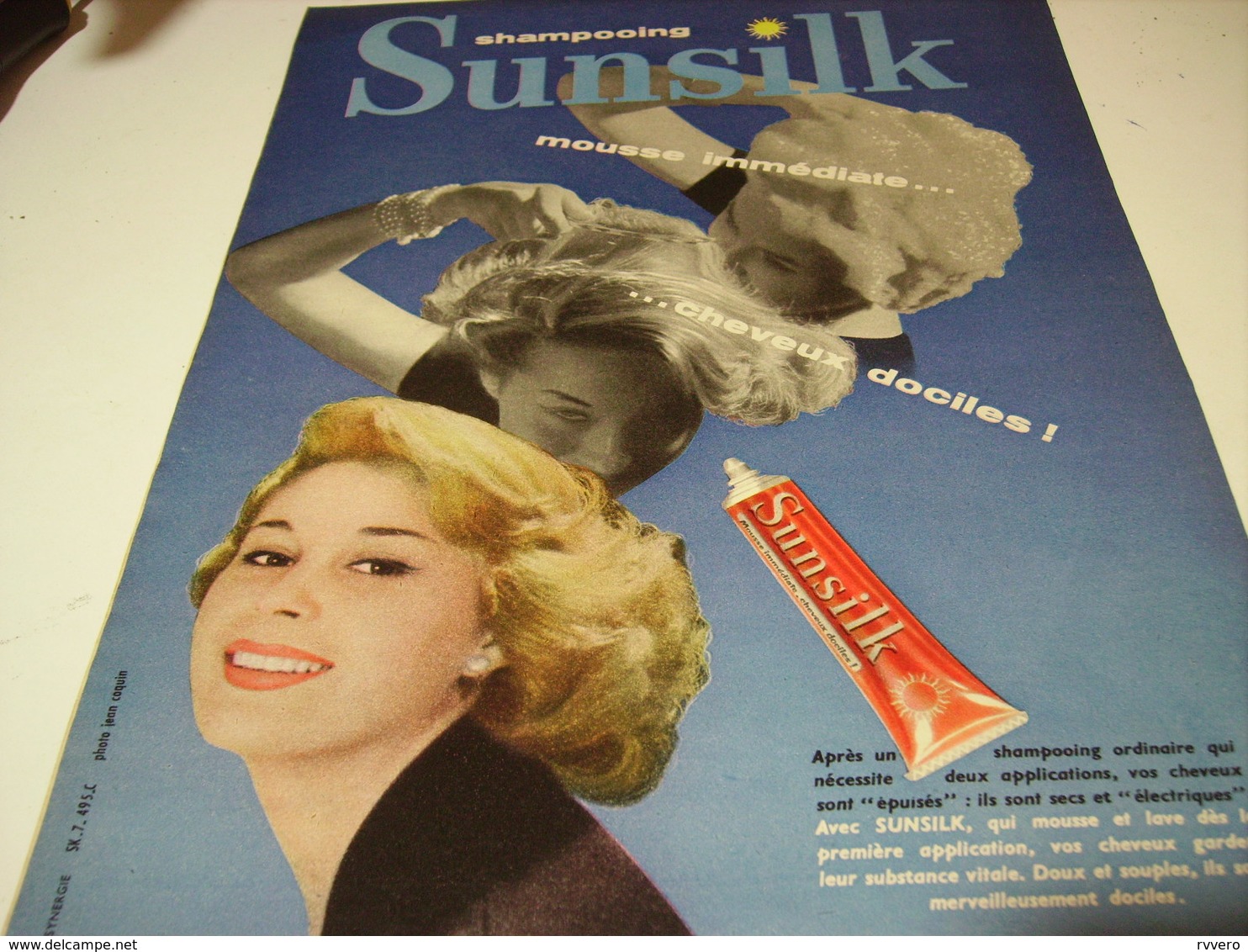 ANCIENNE PUBLICITE SHAMPOOING SUNSILK 1958 - Autres & Non Classés