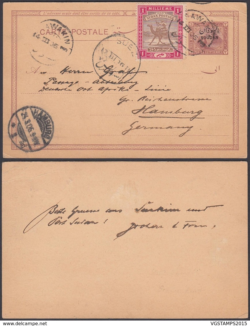 SOUDAN EP 1906 De AWAKIN  Versl Allemagne (6G20737) DC-0615 - Sudan (...-1951)