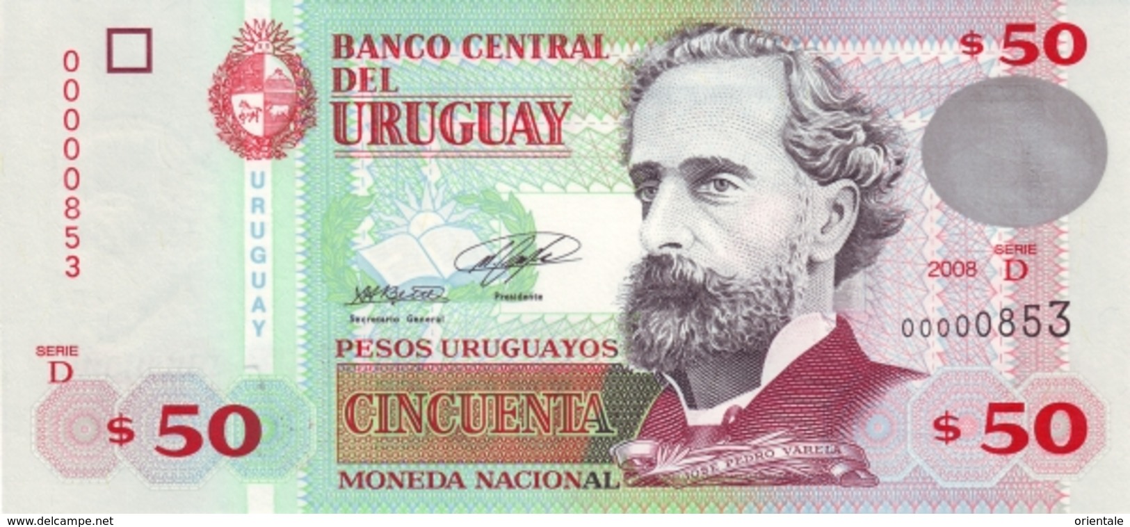 URUGUAY P. 87a 50 P 2008 UNC - Uruguay