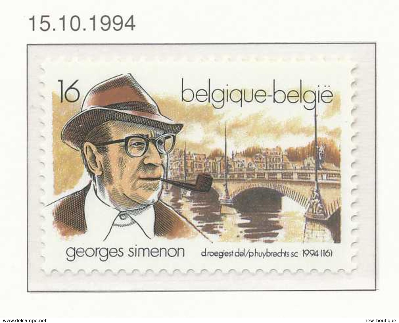 D - [153511][2579] Belgique 1994, Georges Simenon, écrivain Et Pont Des Arches à Liège, émission Commune Avec La France - Emissions Communes