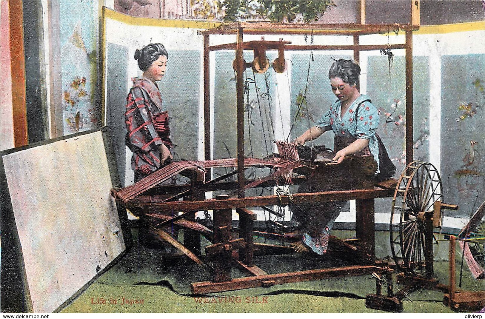 Japan - Life In Japan - Weaving Silk - Autres & Non Classés