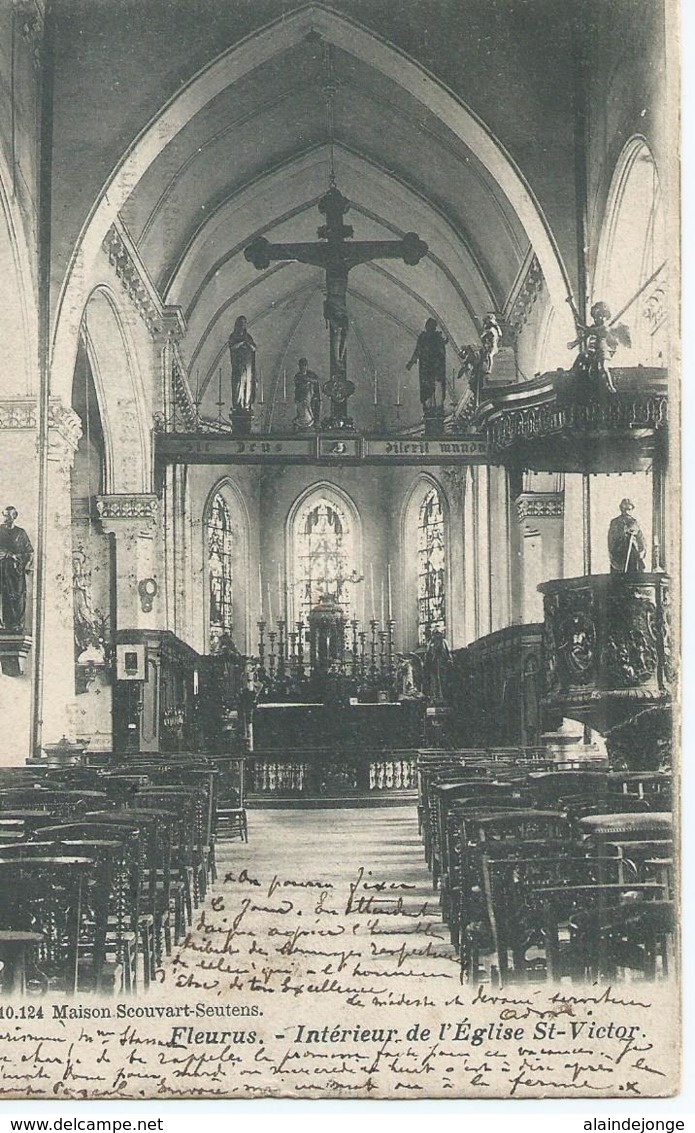 Fleurus - Intérieur De L'Eglise St-Victor - 1906 - Fleurus